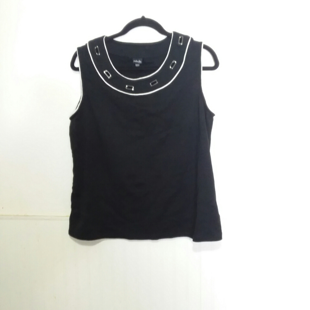 Women's shirt,top rafaella black 2X sleeveless EUC